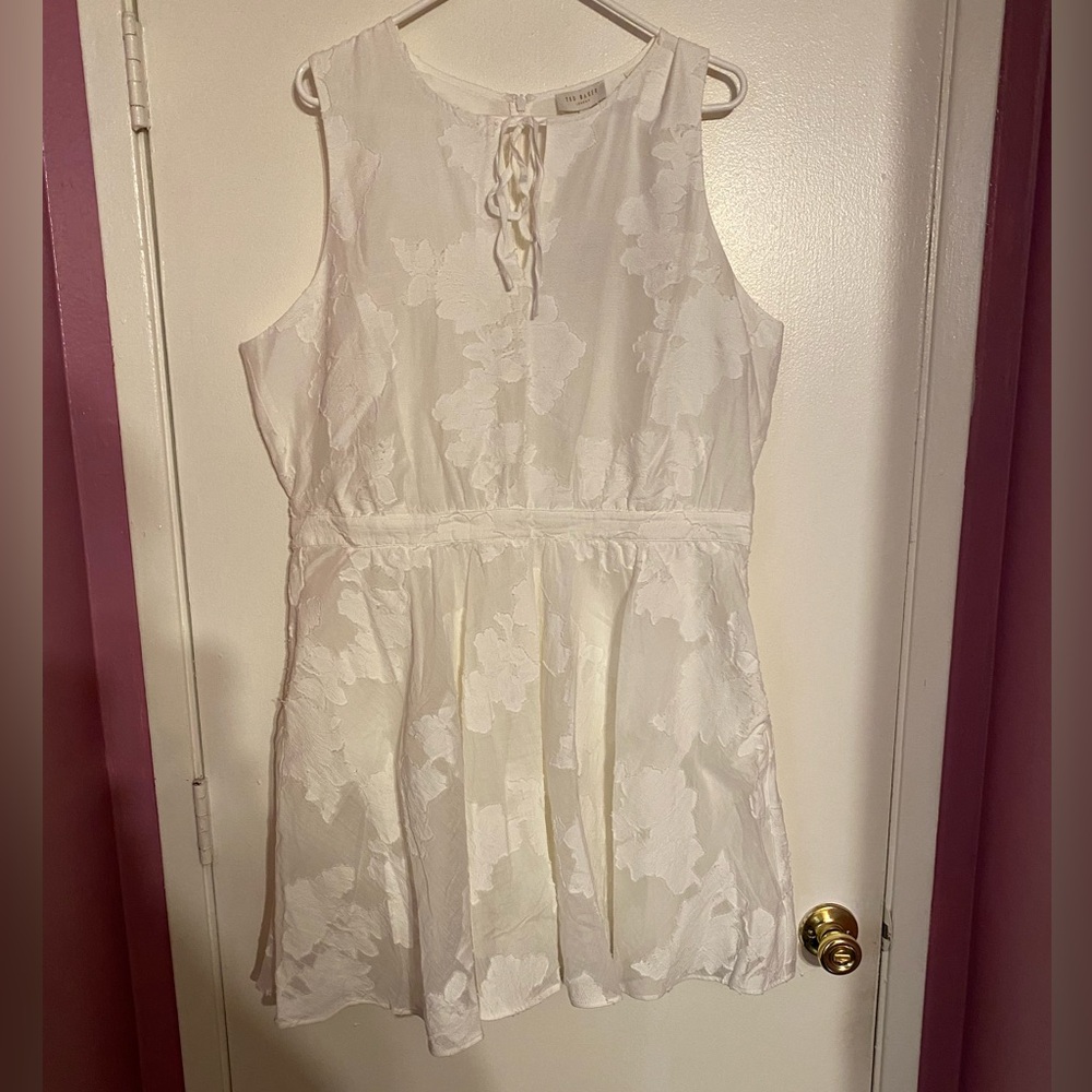 Ted Baker White Floral Mini Dress